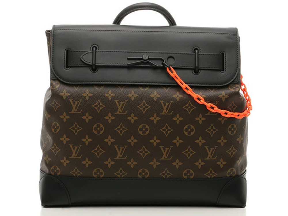 LOUIS VUITTON LV Steamer Bag Shoulder Monogram Solar Ray Noir Black Orange